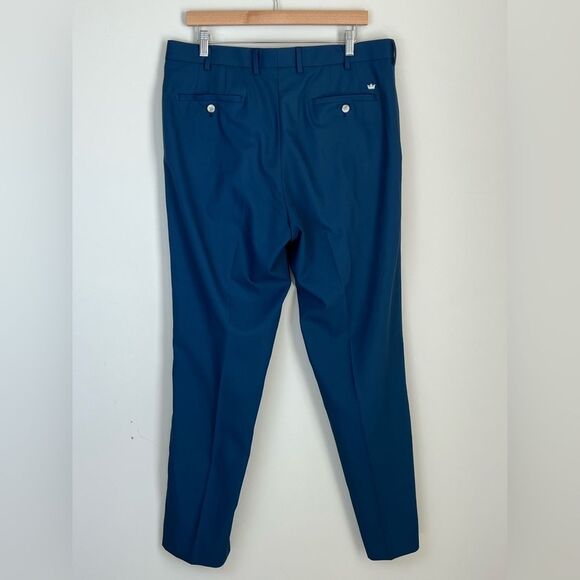 Peter Millar Crown Crafted Blade pant 36x32 Blue Trouser Golf Business - Picture 5 of 8